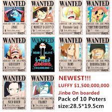 You don't have to do anything else, simply purchase our amazing one piece all new wanted posters and leave the rest to luffy shop®. One Piece Wanted Posters Rykamall Many Choices