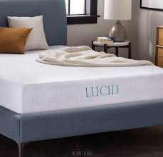 lucid memory foam mattress topper