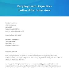 free rejection letter templates