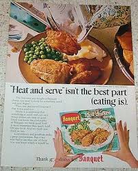 Select recipes premium frozen dinner. 1970 Print Ad Page Banquet Frozen Foods Fried Chicken Tv Dinner Vintage Advert Ebay