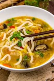 miso soup with napa cabbage and noodles