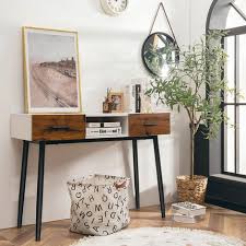 costway console table narrow sofa side