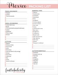 Caribbean Vacation Packing List Pdf Template Checklist For Baby App