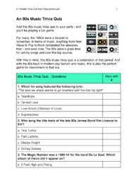 Trivia music quiz questions from 1980 to 1989 with topics about bands musicians singers and songs. An 80s Music Trivia Quiz Partycurrent An 80s Music Trivia Quiz Partycurrent Pdf Pdf4pro