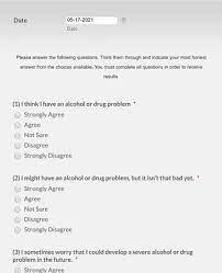 Although we are not responsible for our disease, we are responsible for our recovery; Addiction Recovery Quiz Form Template Jotform