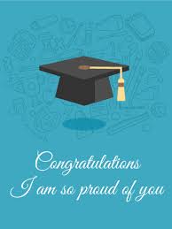 Proud Of You Graduation Card Birthday Greeting Cards By Davia