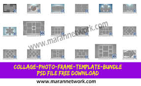 collage photo frame template bundle psd