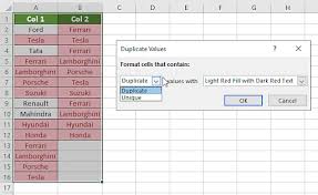 how to compare two columns in excel