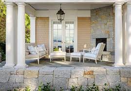 Covered Patio With Greek Columns And
