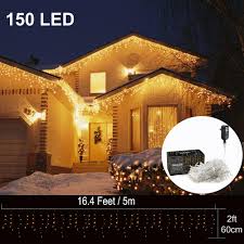 Details About 5m Led Curtains Icicle Light Indoor Outdoor Decorations Fair Garden Patio Part