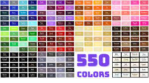List Of Colors 550 Color Names And Hex