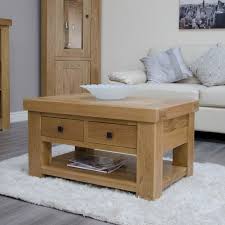 Bordeaux Oak Coffee Table With Drawers