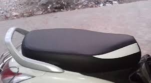 Scooter White Black Seat Cover At Rs