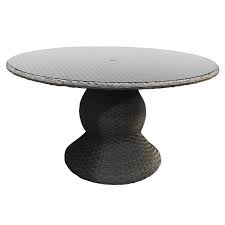 60 round glass top patio dining table