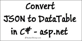 4 ways to convert json to datatable in
