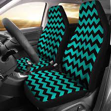 Chevron Car Seat Covers Teal And Black