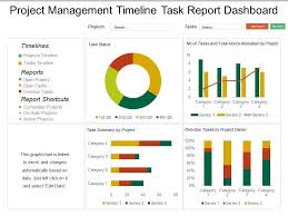 Project Management Timeline Task Report Dashboard