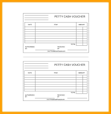 Simple Petty Cash Voucher Sample Format Used In Hotel Front Office