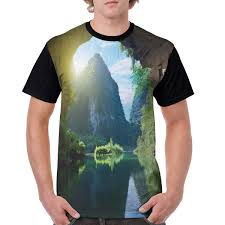 Amazon Com Mans T Shirts Mountain Sky View From The Grotto