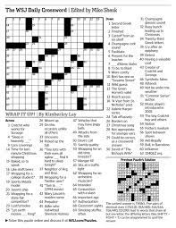 wsj daily crossword edited by mike shenk