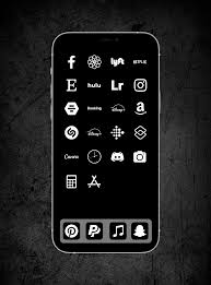 100 free black app icons for an ultra