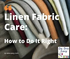 White clothes are most likely to get the colors transferring from other items. Linen Fabric Care How To Do It Right So Sew Easy