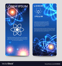 Scientific Flyer Template With Atom Model