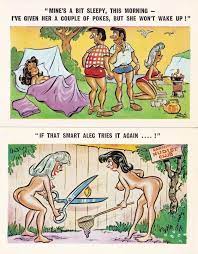 Nudist Colony Camp Camping Site 2x Comic Postcard s:  Manuscript / Paper Collectible | Postcard Finder