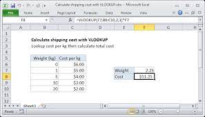 How to estimate shipping costs. Excel Formula Calculate Shipping Cost With Vlookup Exceljet