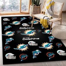 miami dolphins anti skid area rugs