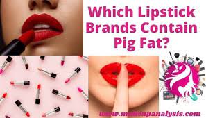which lipstick brands contain pig fat