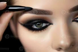 up shot of a makeup artist applying a