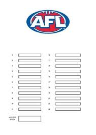 Footy Tipping Chart By Hayley Pettit Teachers Pay Teachers