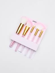 makeup brushes color pastel pink