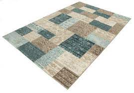 patchwork auckland rug beige teal