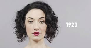 100 years of makeup and hairdos in one