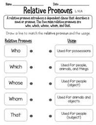 8 Best Relative Pronouns Images Relative Pronouns Pronoun