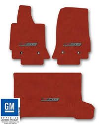 corvette c7 red floor mat 3pc set with