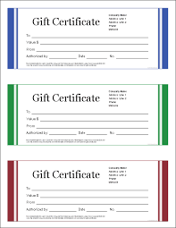 free gift certificate template and