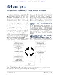 Pdf Evaluation And Adaptation Of Clinical Practice Guidelines