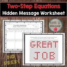 Two Step Equations Message