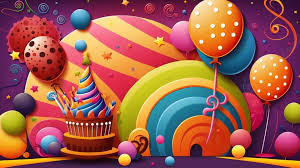 birthday colorful cartoon powerpoint