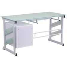 Buy Computer Desk W Frosted Glass Top