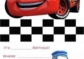 Disney Cars Birthday Party Invitations Templates Disney Cars