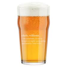 Personalised Pint Glass Definition
