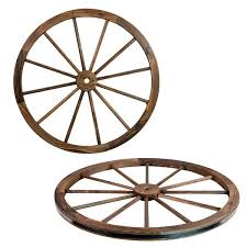 Wooden Wagon Wheel In Rustic