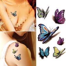 Tatouage ephemere papillons 3D - Kolawi