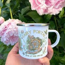 Fairy Garden Enamel Mug Nature Lover