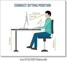 correct sit position posture ergonomic