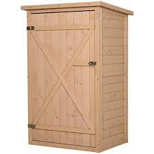 outsunny wooden garden storage shed